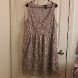 Torrid Gray Lace Sleeveless Dress Size 20